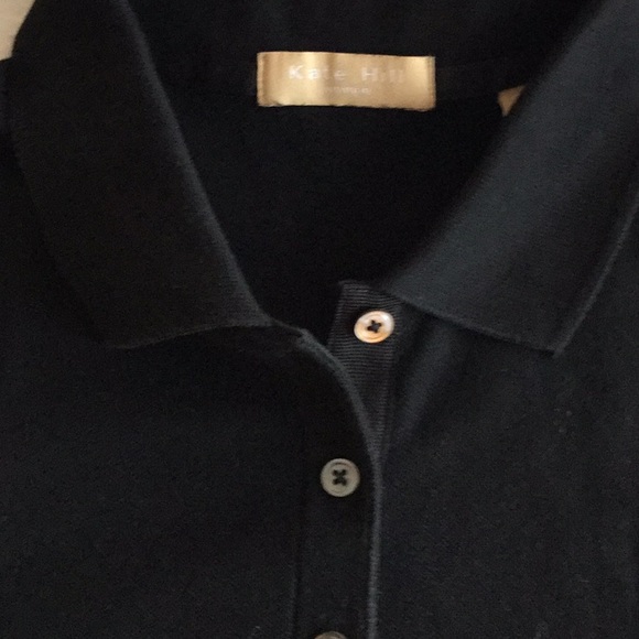 Black cotton sleeves “polo” shirt. - Picture 3 of 3